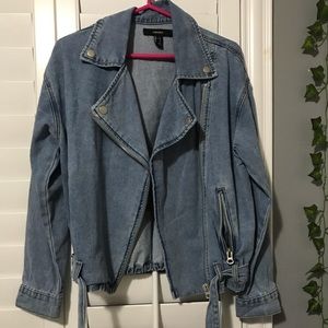 Denim motto jacket